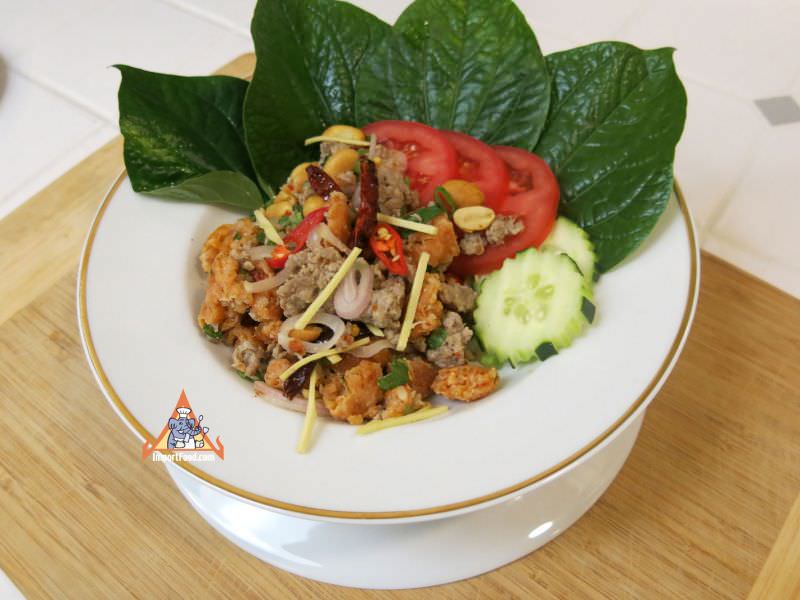 Crispy Rice Larb Pork, 'Yum Khao Tod Naem Moo Sod'