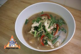 Thai Chicken and Ginger Soup, 'Gai Joo Khing'